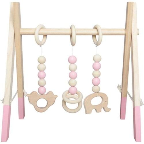 Nordic Wooden Newborn Fitness Rack Children Room Decorative Toy Photography Prop