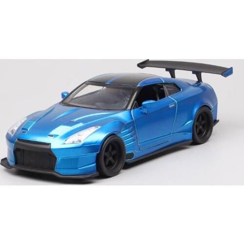 Kids 1/24 scale 2009 BRIANS NISSAN GTR R35 BEN SOPRA metal Diecasts & Toy Vehicles auto model car sports Blue for Collectible