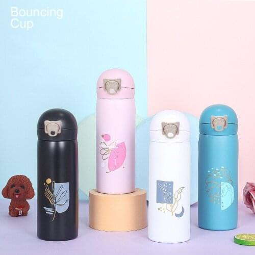 420ml Stainless Steel Thermos Water Bottle For Kids Girls Vacuum Flasks Thermoses Coffee Cup Winter Traverl Thermal Coffee Mug