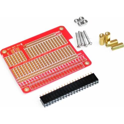 DIY Proto HAT Shield for Raspberry Pi 2 Model B / B+ / A+ ( Red)