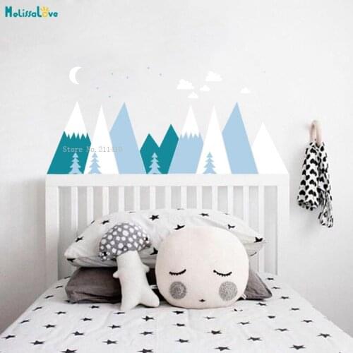 Beautifully DIY Mountains Exquisite Woodland Wall Stickers Home Art Kids Room Decor Nursery Murals Self-adhesive Decals YT5325B