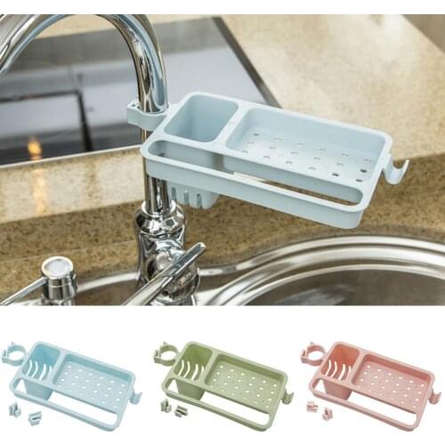 Kitchen Bathroom Utensil Towel Rack Bar Hanging Holder Rail Organizer Storage Basket Gadgets Soap Sponge Sink Shelf Drain