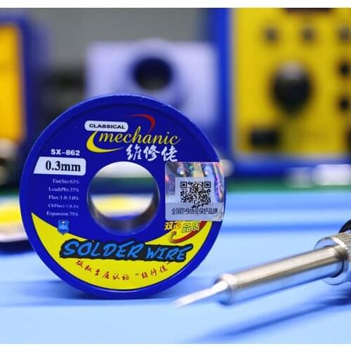 MECHANIC SX-862 Rosin Core Solder Wire 60g 0.3/0.4/0.5/0.6/0.8/1.0/1.2mm Low Melting Point Welding Tin Wire BGA Soldering Tools