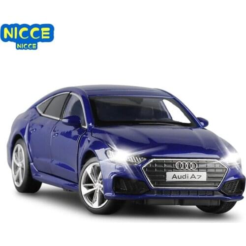Nicce1:32 Scale Diecast Metal Toy Audi A7 Sport Model Sound & Light Car Doors Openable Educational Collection Gift V198
