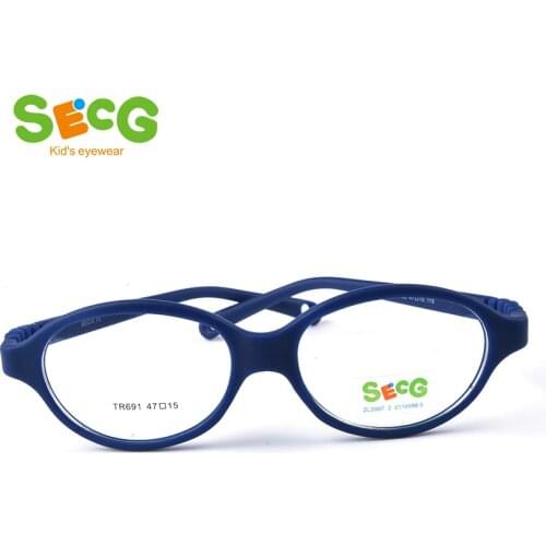 SECG Optical Myopia Oval Round Children Glasses Frame Plastic Glasses for Sight Children Correction Soft Kids Eyewear Frame