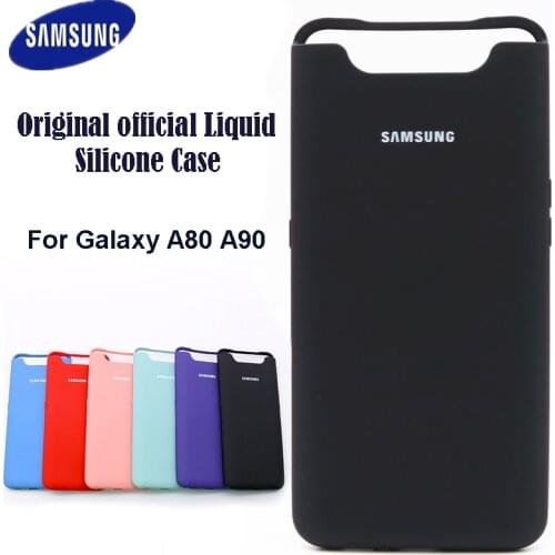 Original Samsung Galaxy A80 A90 Liquid Silicone Case Silky Soft-Touch Back Protective Cover For Samsung galaxy A80 A90 Case