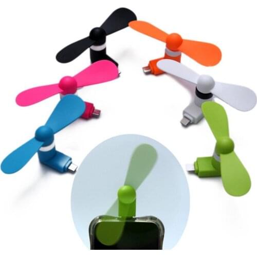 Portable Mini 2 In 1 Mini Portable USB Fan Electric Air Cooler Micro USB Fan For All Smart Phone Desktop Laptop Summer Gadget