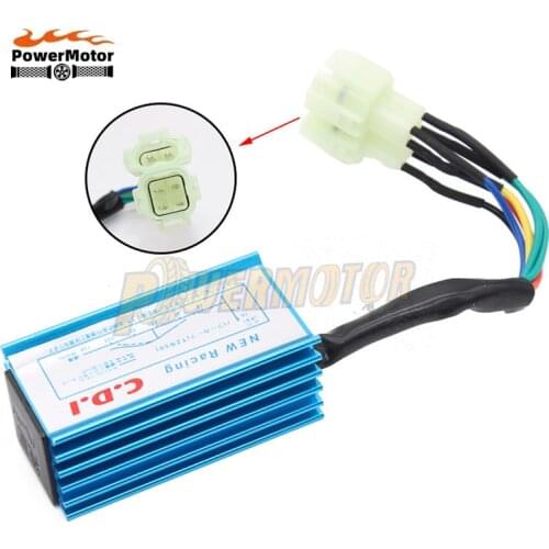 Blue 6 Pin Racing AC CDI GY6 Round Pin Ignition Box For 50cc 90cc 110cc 125cc 150cc 2 stroke Engine Moped Scooter ATV Quad Buggy