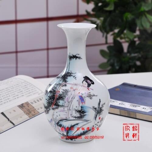 Modern fashion decoration white decoration ceramics vase