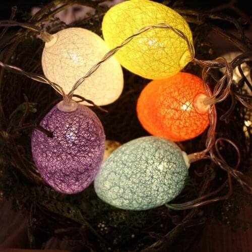 5M Led Cotton Egg Ball Garland Lights String Christmas Xmas Outdoor Holiday Wedding Party Baby Bed Fairy Lights Decoration Noel