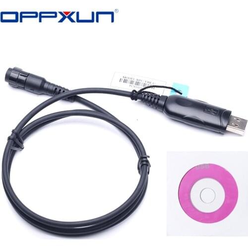 OPPXUN USB Programming Cable Cord CD For Yaesu Walkie Talkie For VX-8R VX8R VX-8DR VX8DR VX-8GR VX-9U Two Way Radio Program Line