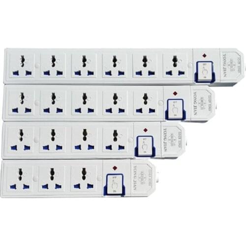 1.5M Electric Socket 3 4 5 6AC Universal Outlets Multi conversion Jack US EU UK AU CN Plug Socket 3500W Power Strip with Switch