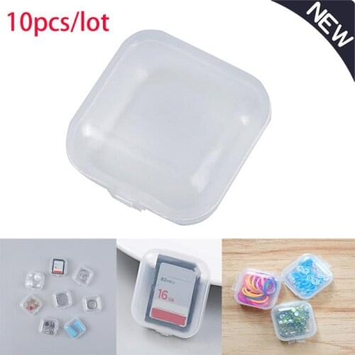 1Pcs/lot Small Boxes Square Transparent Plastic Jewelry Storage Case Finishing Container Packaging Storage Box for Earrings Ring