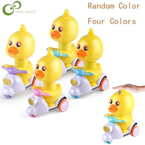 1Pcs Little Yellow Duck Pull Back Car Childrens Push Toys Kids Car Toy Car Friction Toy Car Plastic Funny Birthday Gift WYW