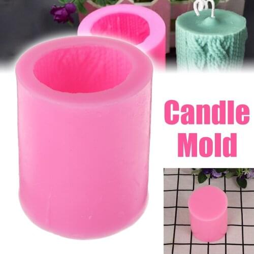 1Piece 3D Pillar Silicone Candle Mold Soap Clay Making Cake Chocolate Mold DIY Baking Fondant Silicone Mold Soap Mould