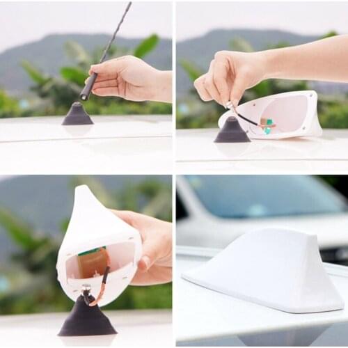 1pc Universal Car Decorated Exterior Roof Am/fm Shark Radio Fin Style Antenna Signal Aerial Au