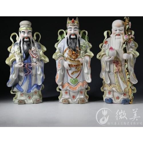 10 to 16 inches under glaze like white porcelain statue named s ceramic painting Chinese longevity entrance crafts