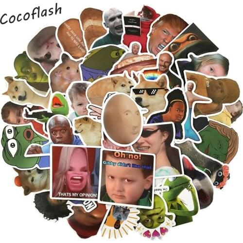 10/50pcs/set Web Celebrity Memes Funny Stickers For DIY Sticker On Travel Case Laptop Skateboard Guitar Fridge