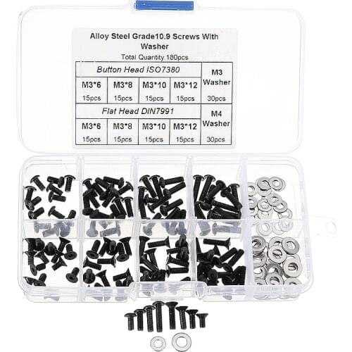 180PCS Screws Box Set for Axial SCX10 TAMIYA CC01 RC4WD D90 D110 TF2 1:10 RC Car Crawler Accessories