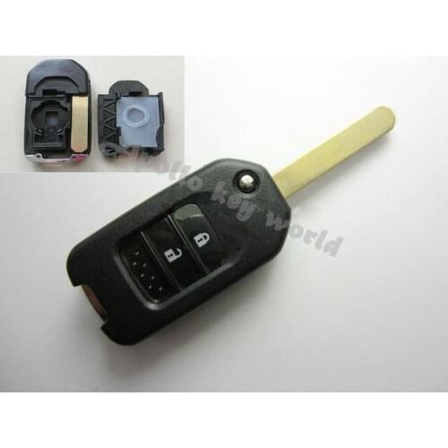 2 BUTTONS FOLDING FLIP REMOTE KEY SHELL CASE FOR 2014 HONDA CRIDER JADE FOB COVER 5PCS/LOT+ FREE SHIPPING