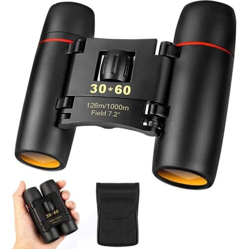 30X60 Teropong Mini Binocular Day & Night Vision Telescope Monocular Outdoor Sport Travel Wide-Angle Binoculars