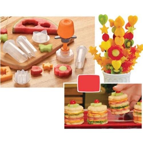 6pcs/set Cooking Supplies Product Fruit Salad Carving Vegetable Fruit Arrangement Smoothie Cake Tool Kitchen Household Gadgets