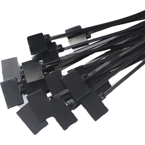70 pcs 4*150 mm wide 3.0MM nylon cable tie label plastic ring cable tie mark cable label self-locking strong cable tie 7 colors