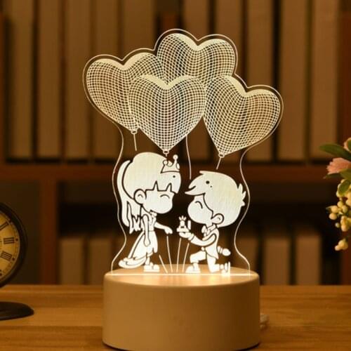 3D Lamp Acrylic LED Night Light Anime Neon Lamp Christmas Decorations for Bedroom Decor Birthday Wedding Valentines Day Gifts