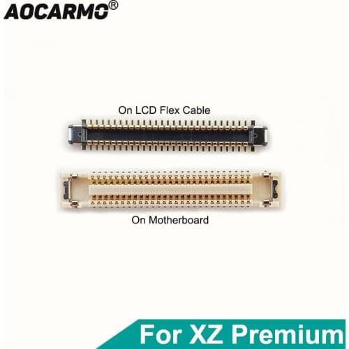 Aocarmo For Sony Xperia XZ Premium XZP G8142 G8141 On Motherboard LCD Display Flex Cable FPC Connector Clip Plug
