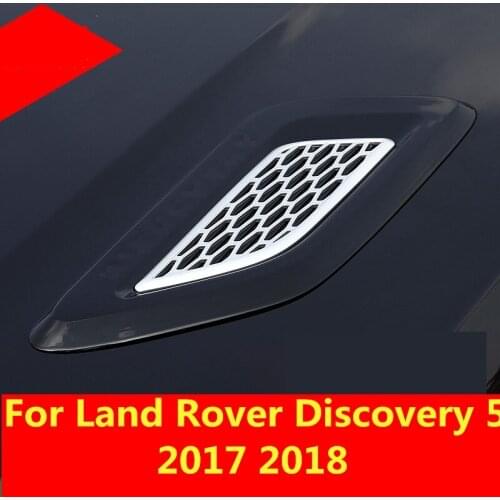 Car hood side flow windshield fender air net door decal simulation car air outlet Exterior For Land Rover Discovery 5 2017 2018