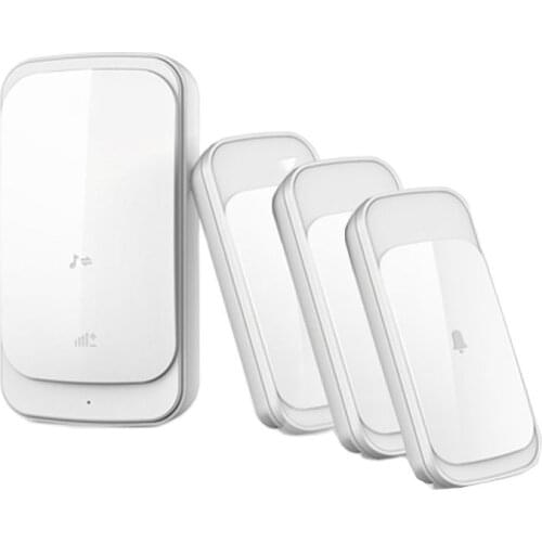 3 emittters option IP44 waterproof emitter 280-350meters UK style ring door bell ring touch panel doorbell wireless door bell