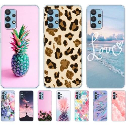 For Samsung Galaxy A32 A52 A72 Case Silicon Soft TPU Back Phone Cover For Samsung A32 A52 A72 4G 5G 2021 Protective Shell Bumper