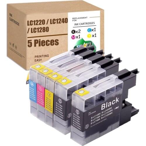 For Brother LC1240 Ink Cartridge LC1280 Ink Cartridge LC1220 for MFC-J280W J425W J5910DW J625DW J6710DW J6910DW J825DW DCP-J525W