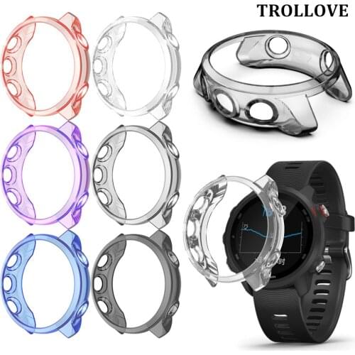 For Garmin Forerunner 245 Soft TPU Case Protector Cover for Garmin Forerunner 245M Protection Shell Smart Watch Band Accessories