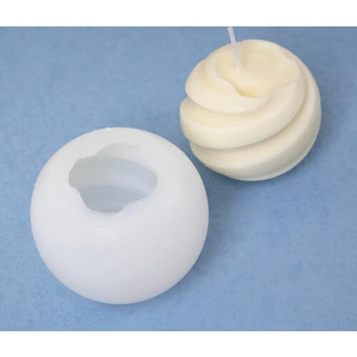Household Craft Wax Candle Mould Aromatherarpy Decoration Diy Silicone Soap Wool Ball Shape Planet 3d
