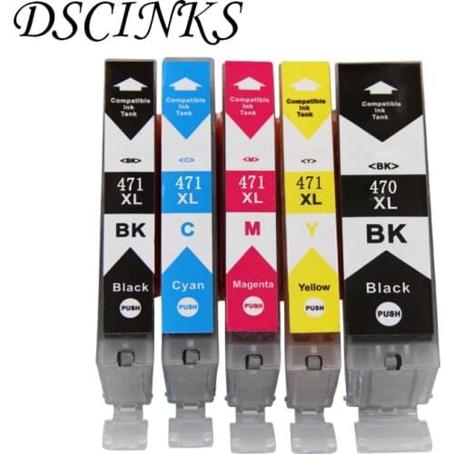 470 471 PGI-470 CLI-471 Compatible Ink Cartridge for Canon Pixma MG6840 MG5740 MG9040 MG7740 TS5040 TS6040 printer with full ink