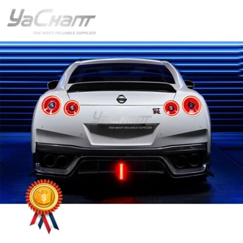 Carbon Fiber Rear Lip Kit Fit For 2017-2020 R35 GTR EBA YC DESIGN Style Rear Diffuser with Underbaord & Fog Lamp