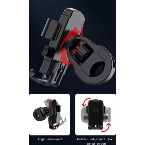 Bicycle Handlebar Aluminum Alloy Mobile Phone Bracket Outdoor Riding Mountain Bike Mobile Navigation Fixed Bracket