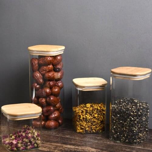 Square Sealed Food Storage Container Kitchen Storage Box Tank Refrigerator Box Multigrain Storage Tank Transparent Sealed Cans