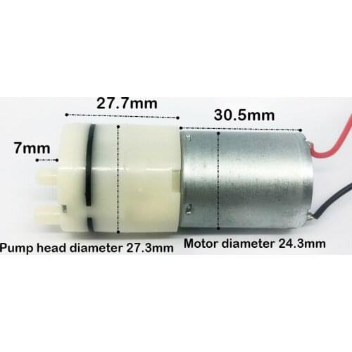 Micro Vacuum Pump 370 Motor Double Hole Air Pump DC 1.5V-3.7V Small Air Pump with Line for Aquarium Fish Tank Oxygenation Mute