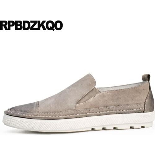 Fashion Platform Designer Men Casual Slip-ons Shoes Genuine Leather Comfort Real Luxury Runway Creepers Flats Spring And Autumn