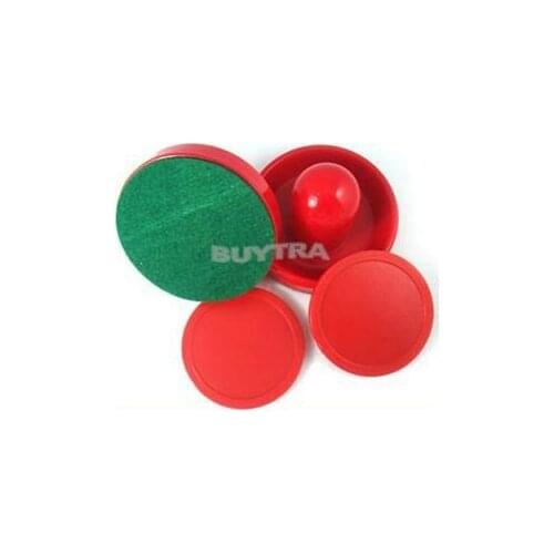 New 1pair 50mm Home Air Pucks Mini Air Hockey Table Handles Mallet 60mm Felt Pushers