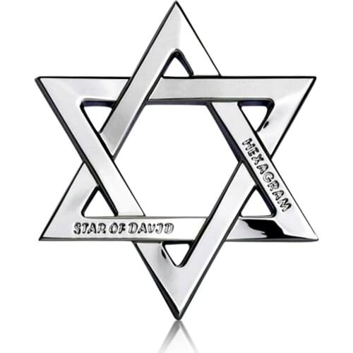 New Pentacle Star 100% 3d Metal Car Stickers Badge Emblem Auto Exterior Decoration For the Whole Car Motorcycle Accessories