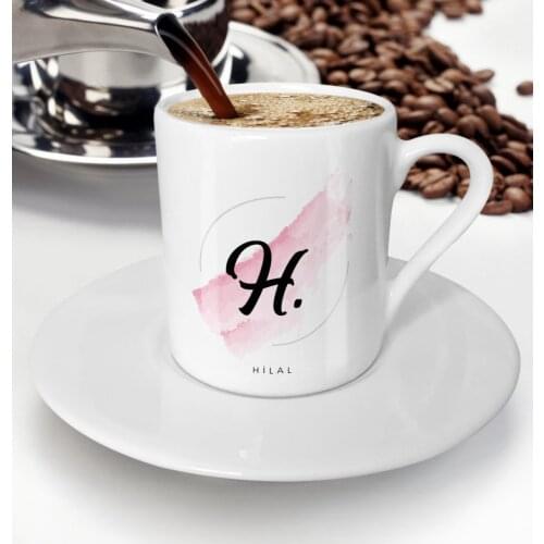 Personalized H Head Case and Is Turkish coffee Cup (Model 4)