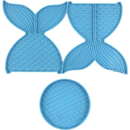 Diy Crystal Epoxy Mold Stereo Mirror Mer-maid Tail Backpack Ornaments Silicone Mold for DIY Jewelry Making