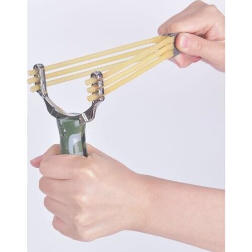 Slingshot Shooting Hunting Slingshot Three Card Six-strand Steel Slingshot