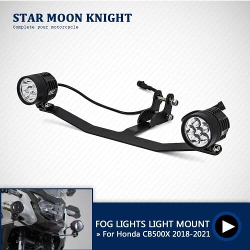 Motorcycle Fog Lights Auxiliary Bracket Driving Lamp Spotlight Bracket Holder Spot Light Fit for Honda CB500X CB 500 X 2018 - 21