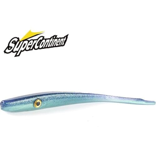 Supercontinent Crazy Slug 185mm/3pcs 125mm/6pcs Soft Fishing Lure Seabass Artificial Bait Silicone Worm Shad Eel Needlefish