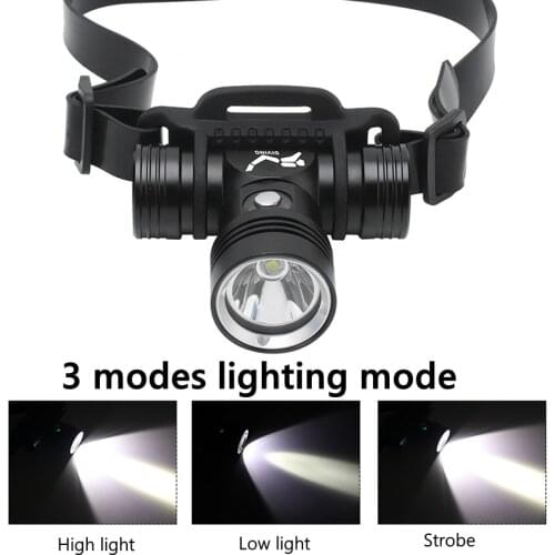 LED Headlamp Fishing headlight Camping Head lamp 1000lm Waterproof Super bright flashlight headlamp torch with Power Indicator