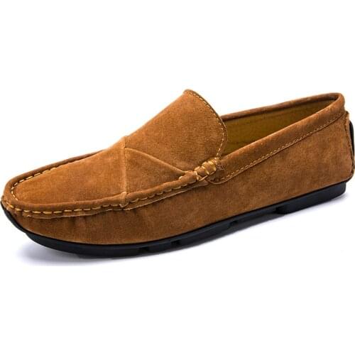 Big Size Mens Shoes Fashion Loafers Casual Shoes Slip on Men Driving Shoes Soft Suede Shoes Men Italian Walking Shoes Handmade